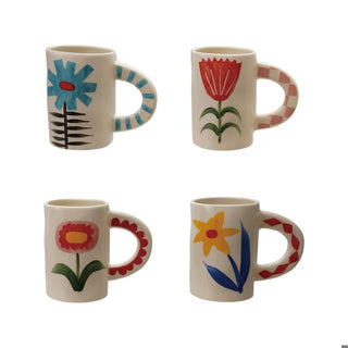 Happy Flower Stoneware Mug with Gift Box - Choose Your Favorite Design