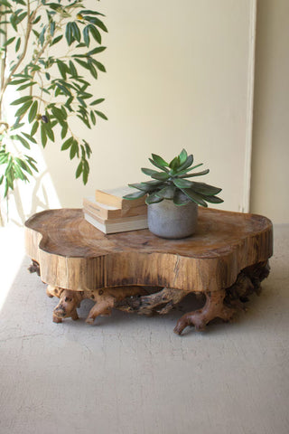 Mulberry Root and Willow Wood Riser Tray