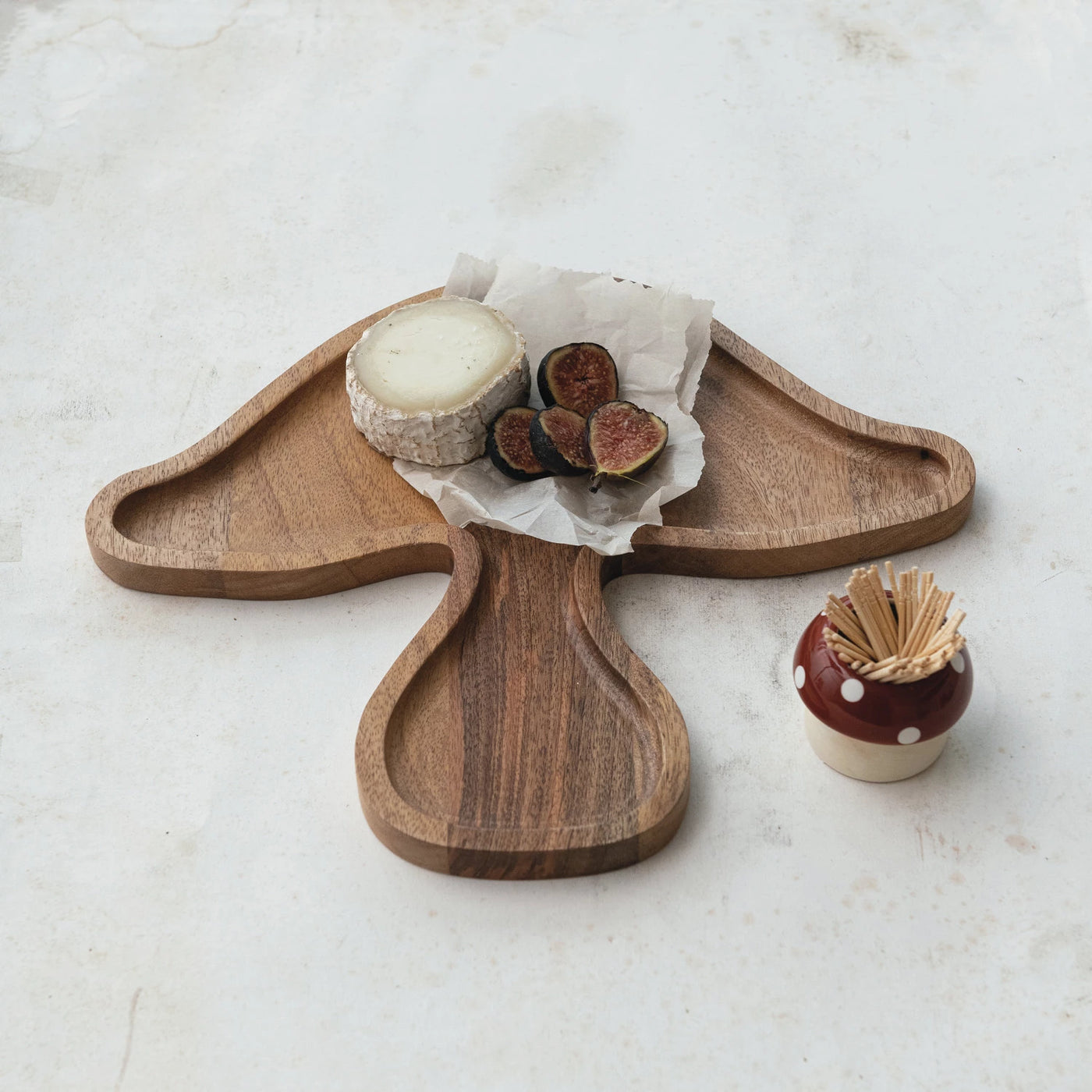 The Wooden Mushroom Serving Board