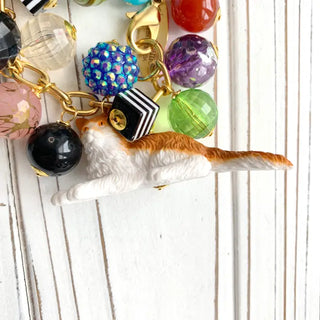 Lenora Dame Must Love Cats Charm Bracelet - Colorful Beads