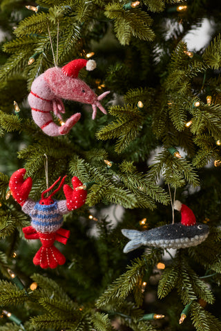 Handmade Felt Nantucket Christmas Ornament - Choose Style