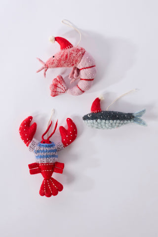 Handmade Felt Nantucket Christmas Ornament - Choose Style