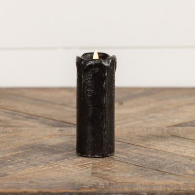 Moving Flame Black Candle - Choose Size