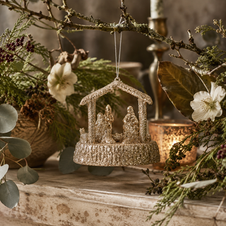 Glitter Nativity Ornament