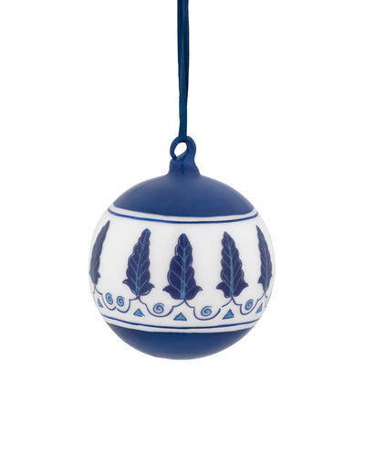 Chinoiserie Glass Ball Ornament  - Choose Color