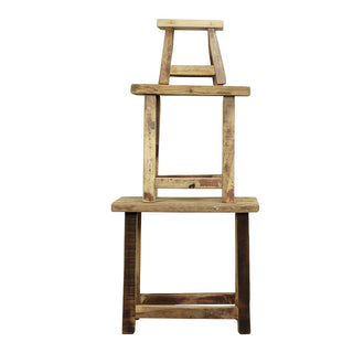 Set of 3 Reclaimed Wood Woodworkers Nesting Tables