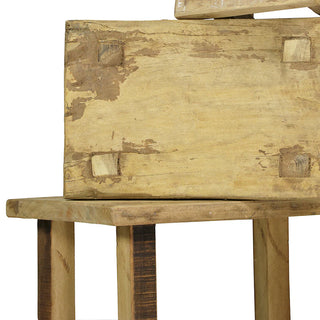 Set of 3 Reclaimed Wood Woodworkers Nesting Tables