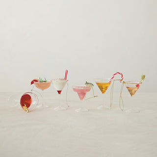 Glass Cocktail Ornament – Choose Style