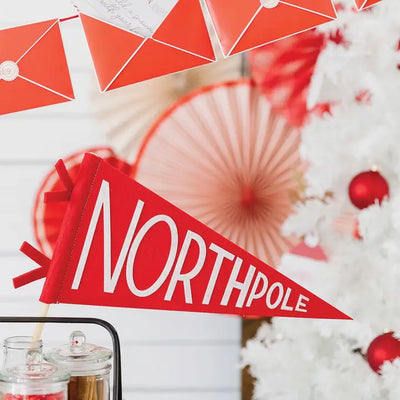 Santa North Pole Pennant - Choose Style