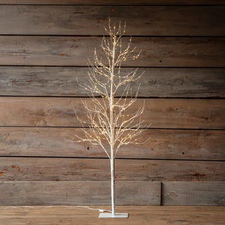 60" Twinkling Light Winter Birch Tree