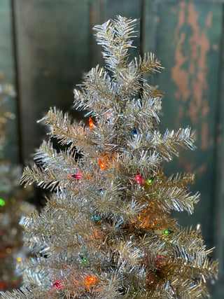 Retro Tinsel Tree - Choose Size