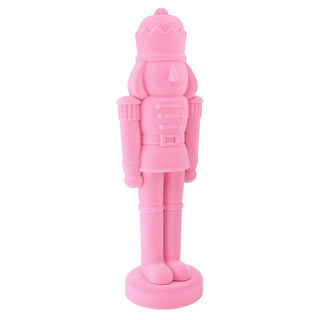32" Pink Flocked Nutcracker