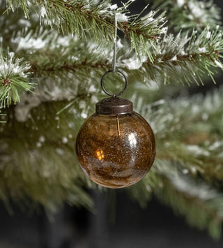 2" Nutmeg Glass Ornament