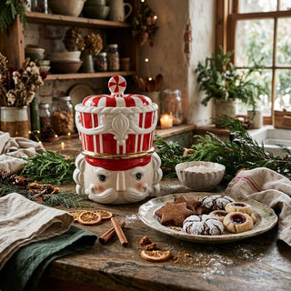 Nutcracker Ceramic Cookie Jar - Choose Size