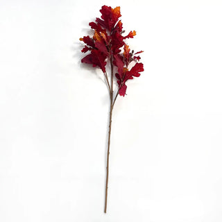 40" Autumn Oak Leaf Stem - Wine