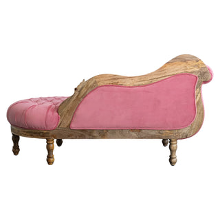 The Pink Velvet Chaise Lounge