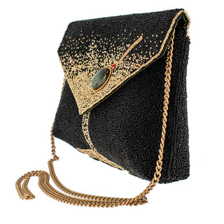 Mary Frances Olive You Beaded Martini Glass Crossbody Clutch