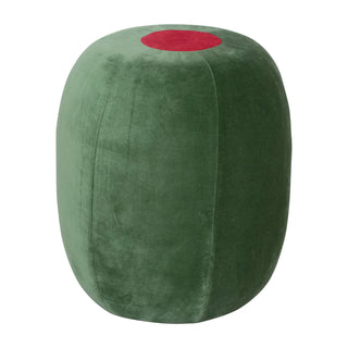 Velvet Olive Shaped Ottoman Stool - Limited