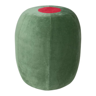 Velvet Olive Shaped Ottoman Stool - Limited