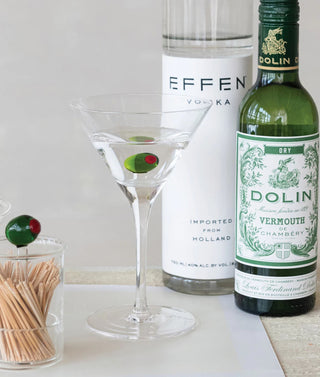 Martini Glass with Hand Blown Glass Olive Inside