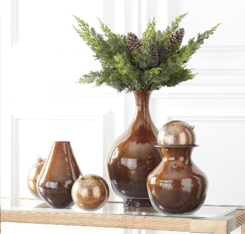 Brown Ombre Vase Collection - Choose Style