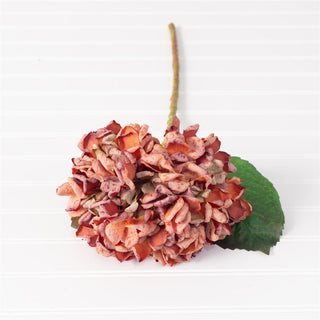 22" Real Touch Autumn Hydrangea Stem - Orange