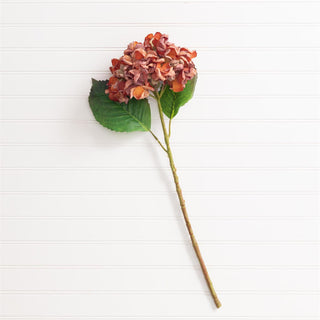 22" Real Touch Autumn Hydrangea Stem - Orange