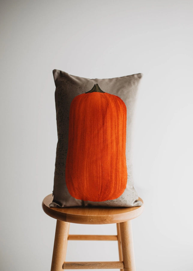 The Primitive Tall Orange Pumpkin Pillow Cover