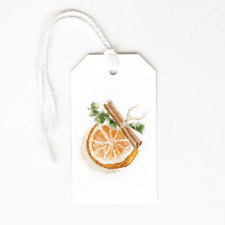 Set of 8 Orange Spice Watercolor Gift Tags
