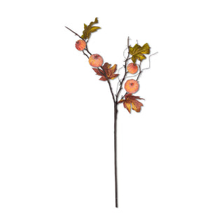 33" Orange Pumpkin Spray Stem