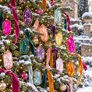 Glitterville Large Gemstone Ornaments - Choose Style