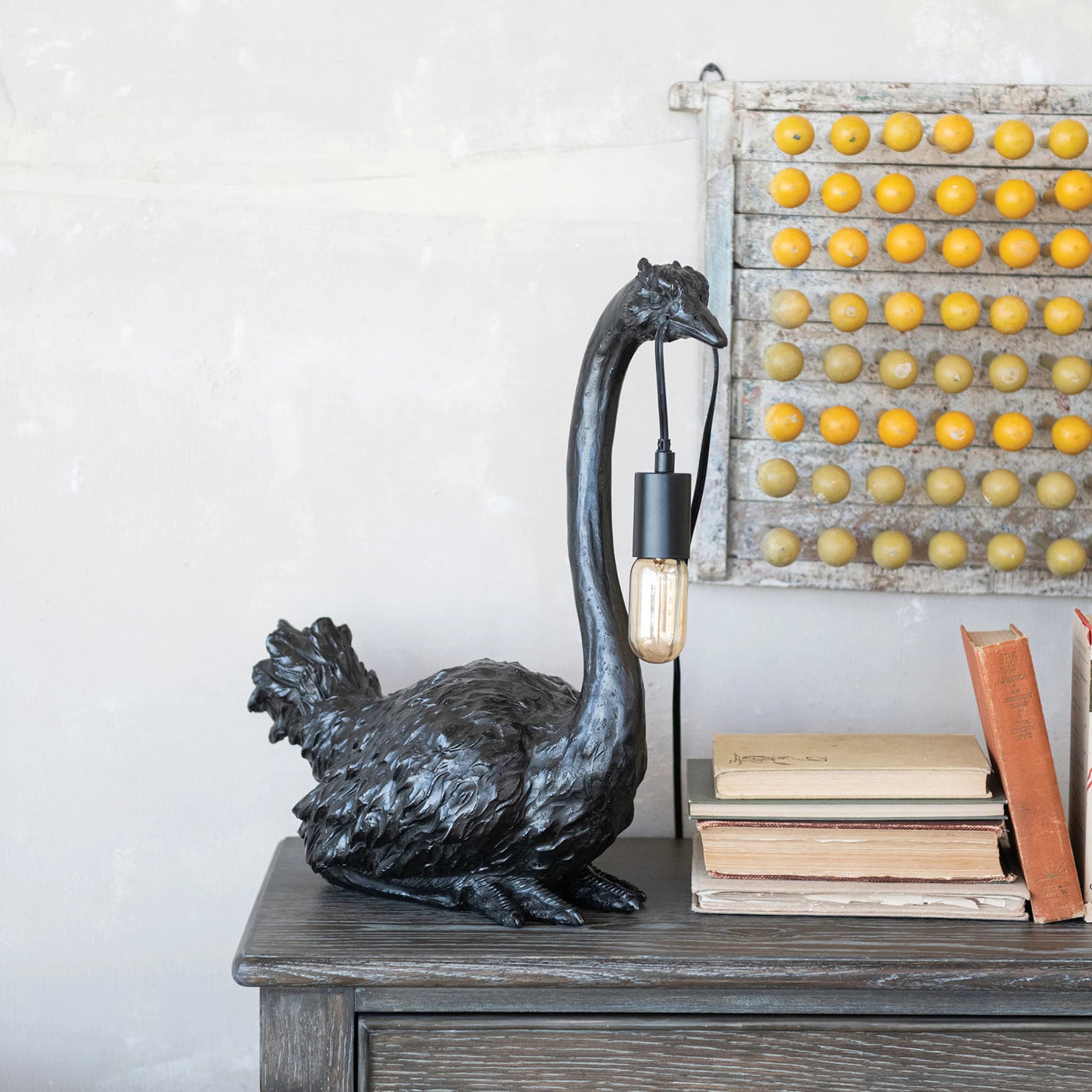 Resin Ostrich Table Lamp