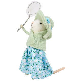 Butterfly Catching Felt Mouse