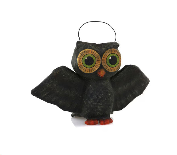 Flying Owl Vintage Style Halloween Bucket by Cody Foster