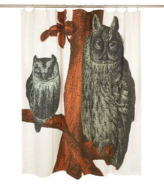 72" Owl Cotton Shower Curtain