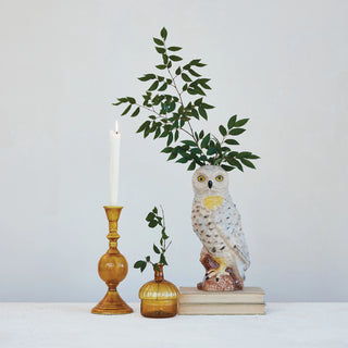 Hand Painted Owl Vase