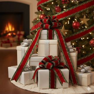 5 Yards Old World Trimmed and Beaded Velvet Ribbon