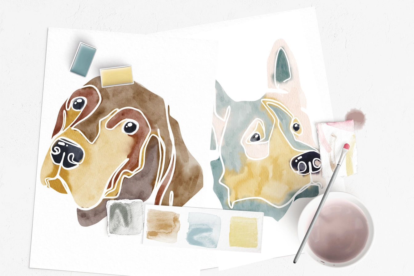 The Painted Pups Watercolor Kit