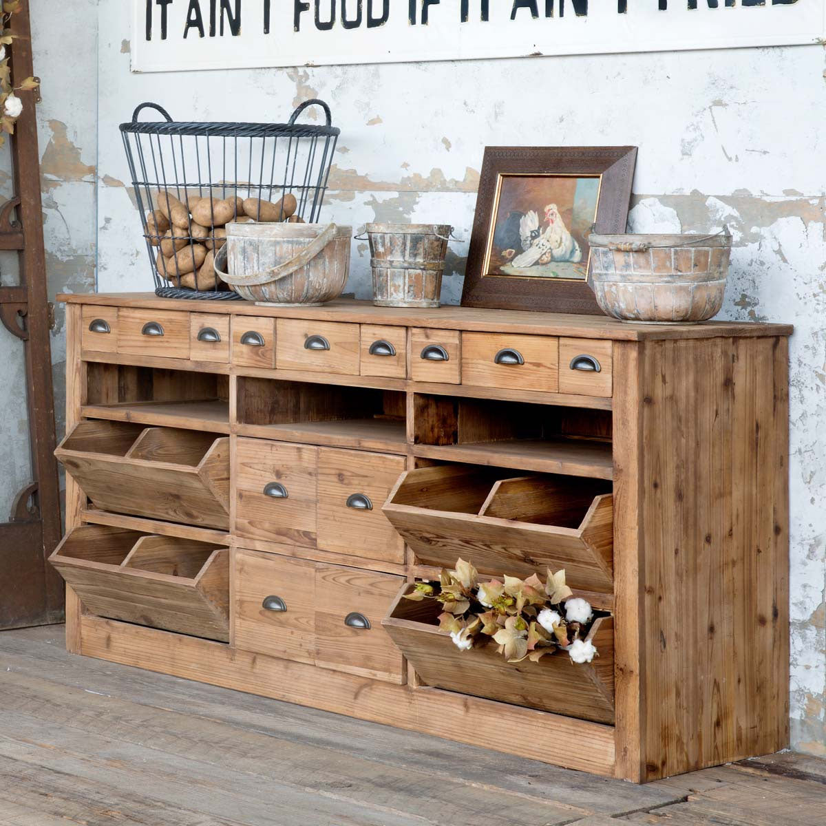 Reclaimed Wood Pantry Counter