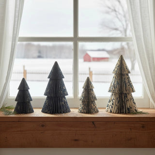 Set of 2 Handmade Folding Honeycomb Trees with Pattern - Choose Color