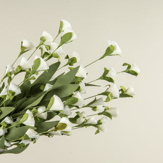 22.5" White Paper Wildflower Bush
