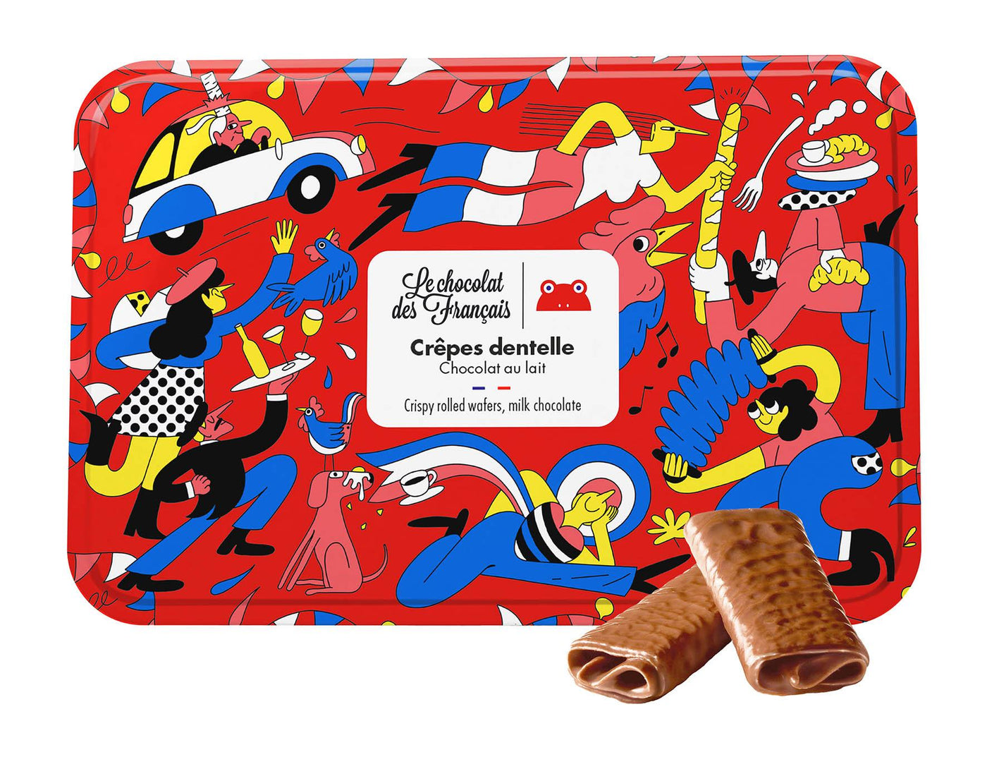 Le Chocolat des Francais - 18 Crispy Rolled Wafers Milk Chocolate