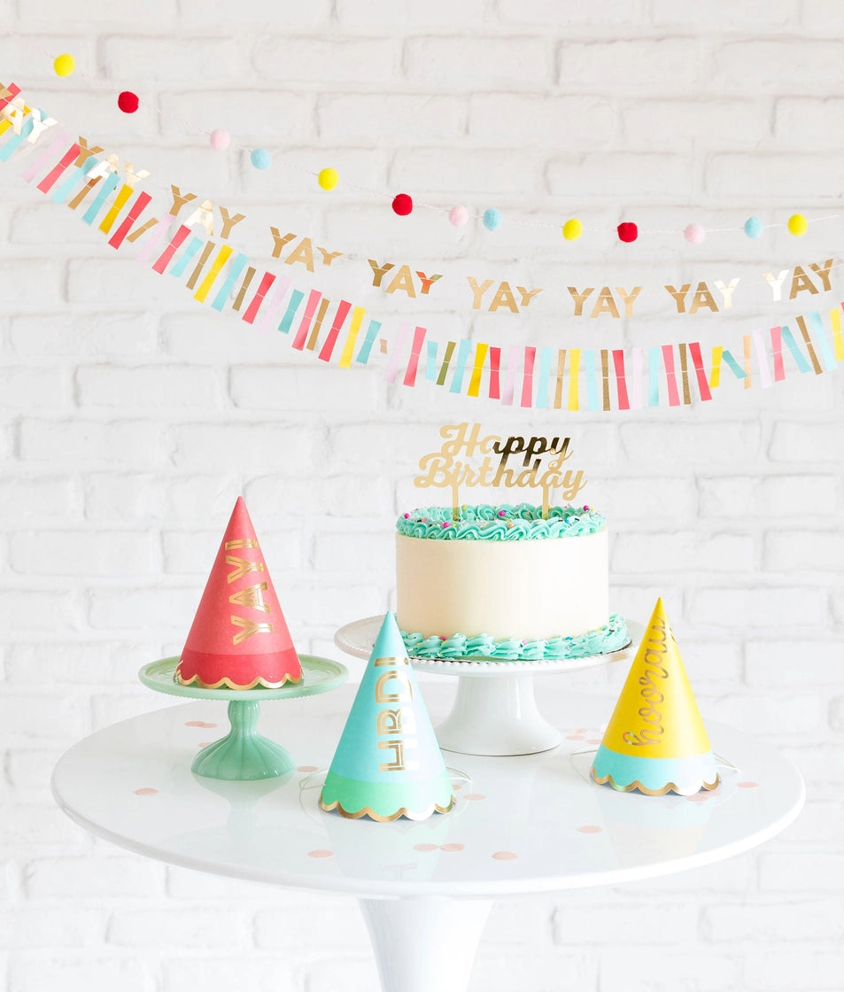 Set of 9 Birthday Party Hats