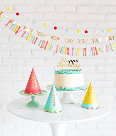 Set of 9 Birthday Party Hats