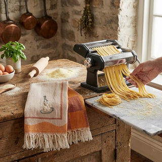 Hand Stitched Kitchen Towel Set - Pasta