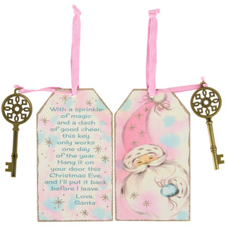 Pastel Santa Claus Key Ornament