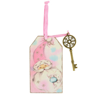 Pastel Santa Claus Key Ornament