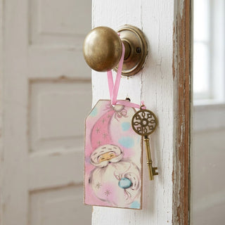 Pastel Santa Claus Key Ornament