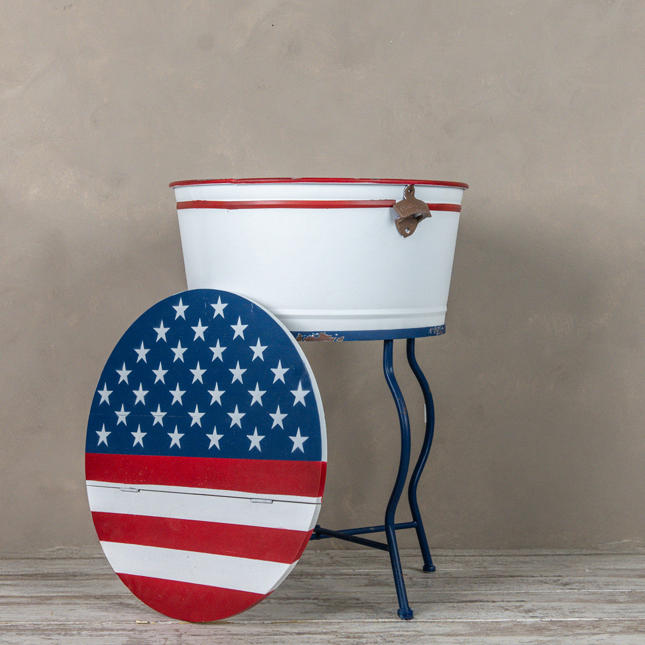Patriotic Bucket On Stand