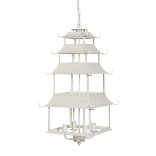 Peace Pagoda Chandelier - Cream